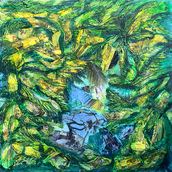 Tempest by Raya Dukhan - mixed mixed media on canvas - 24 X 24